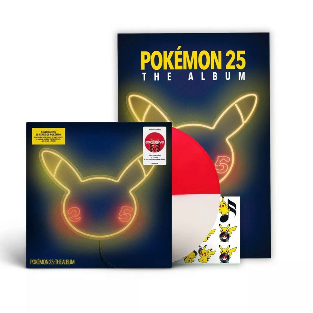 Pokemon 25 Album Target Pokeball Variant! Vinyl Record LP & Poster Set IN HAND!